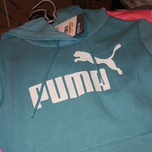 Puma Aqua and Pink Hoodie